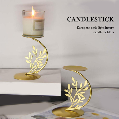 Soporte Para Velas De Oro,romántico Elegante,diseño