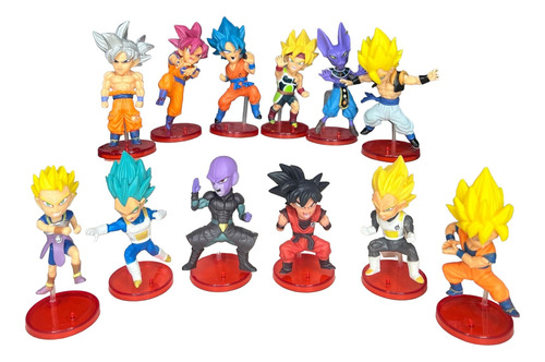 Figuritas X 12 Dragon Ball Super 7 Cm