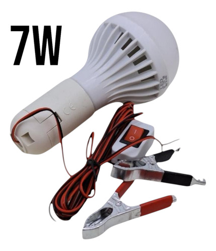 Lamapara Portatil Para Auto 12v Con Switch Ideal Camping Blanco Frío 7w
