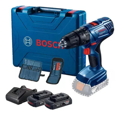 Furadeira Bosch Professional Gsb 180-li sem fio de 1900 rpm c/ 2 Baterias e Carregador