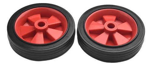 2 Piezas Ruedas De Compresor De Aire Reladoras De 12 Cm Rojo