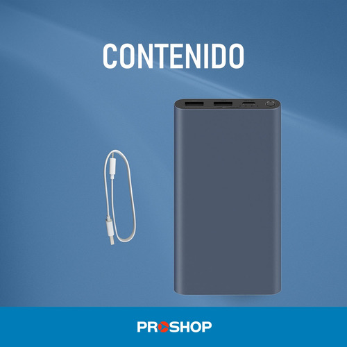 Cargador Portatil Xiaomi Power Bank 10000 Mah Con Doble Usb Color Negro