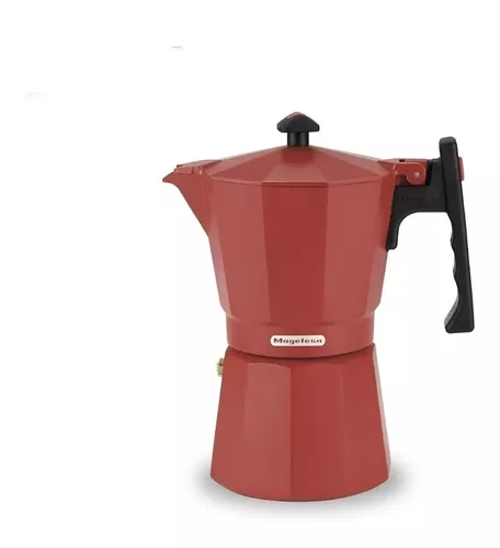 Cafetera Manual Cafe Turco Italiana 6 Tazas Roja