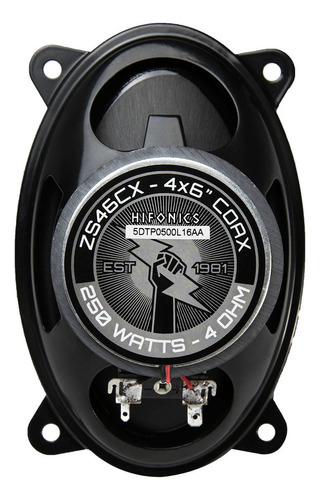 Par De Bocinas Hifonics 4x6 Pulgadas Zs46cx 200w Color Negro