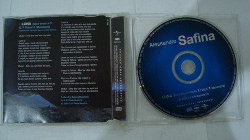 Cd Single Alessandro Safina - Luna -e1b6 (Usado)
