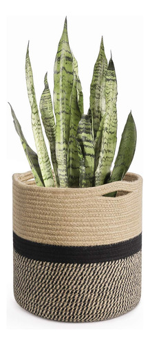 Cesta De Plantas Moderna De Cuerda De Yute Resistente Timeya