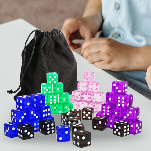50 Uds. Dados De 6 Lados Dados De Juego De Rol Dados De 16mm