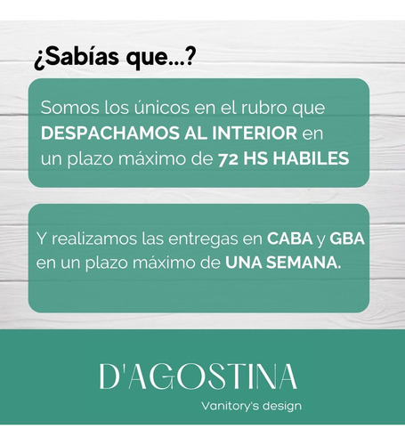 Imagen 7 de 10 de Vanitory Madera Maciza Tipo Campo Con Bacha 60cm