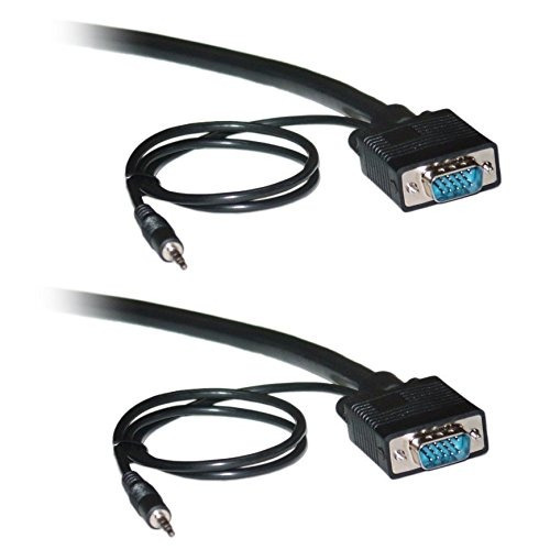 C E Shielded Svga Cable With 3.5mm Audio Black Hd15