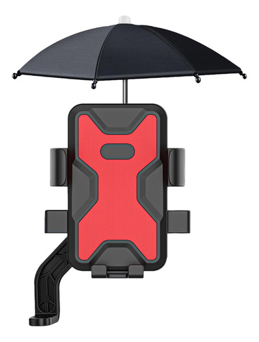Soporte Para Teléfono Móvil Con Espejo Retrovisor Rojo