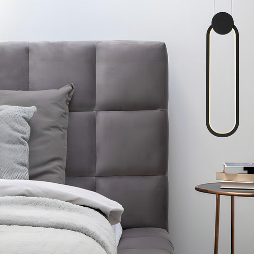 Lustre Pendente Orluce King Iii Led 12w Preto Bivolt 3000k L