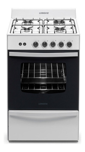 Cocina A Gas Longvie 12331b 56cm Blanca Cajón Parrilla