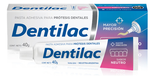 Dentilac Crema Adhesiva Para Protesis Sin Sabor 40g