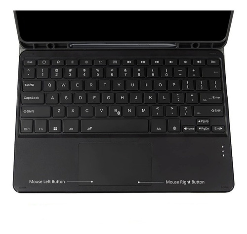 Imagem 3 de 4 de Capa Teclado Iluminado E Touchpad Para Galaxy S7 Fe S7+ S8+