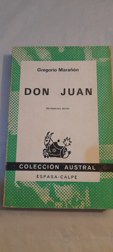 Don Juan De Gregorio Marañón - Espasa Calpe (usado)