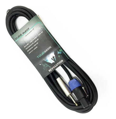 Cable De Cornetas Bafle Dj Audio 1/4 Mono A Speakon 16g 10m