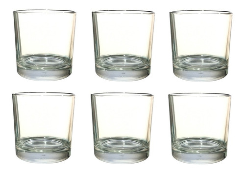 Vaso Whisky Vidrio Set X6 Unidades 320ml Vaso Bajo Ideal 