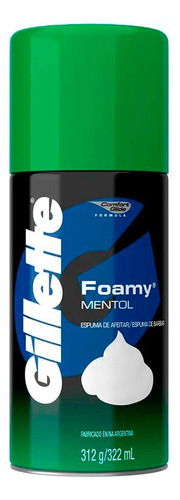 Gillette Foamy Mentol Espuma De Afeitar X312 Gr