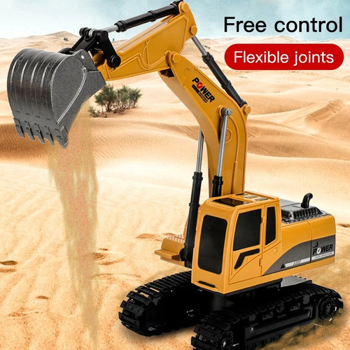Mini Excavadora Rc Con Pala Y Control De Metal Y