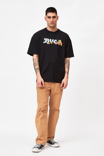 Remera Hombre Rvca Black Book Over