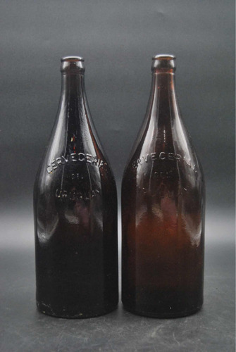 Antiguas Botellas Cervecería Uruguay Ambar 1948 1932 Lotex2