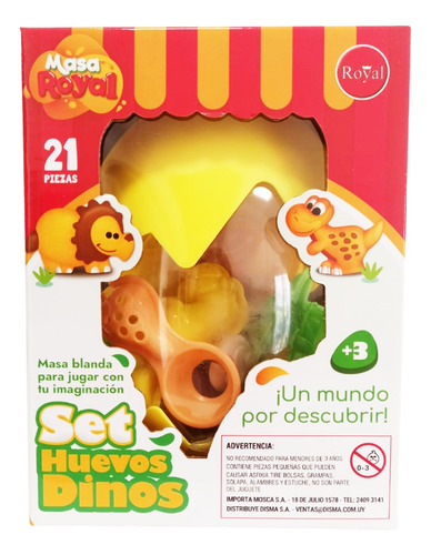 Huevos De Dinosaurio Royal Set De Masas Explora Y Juega Febo