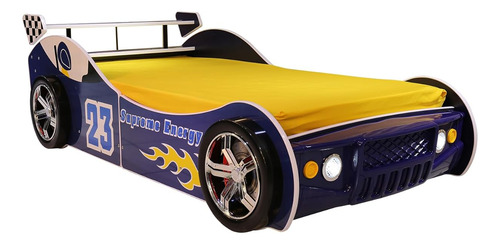 Base De Cama Hmfule Individual C/ Forma De Carro Azul