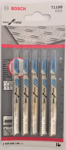 Hojas Para Sierra Caladora Marca Bosch T118b