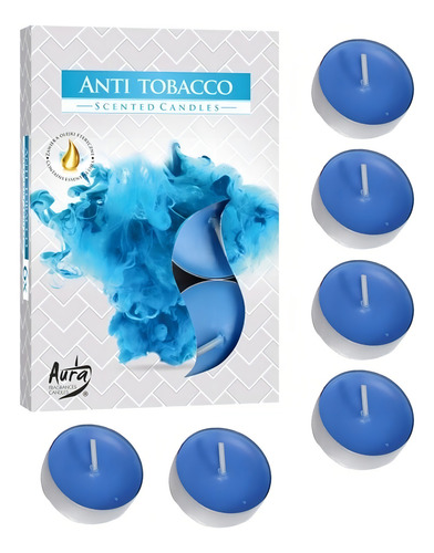 Set 6 Velas Rechaud Perfumadas Antitabaco Perfumar Ambiente