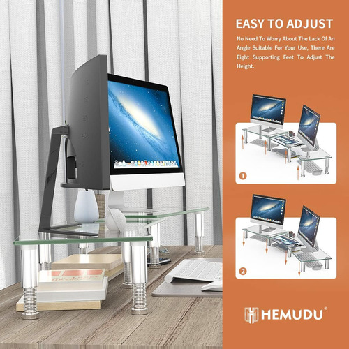 Soporte Monitor Dual: Longitud Y Ángulo Ajustables Ele...