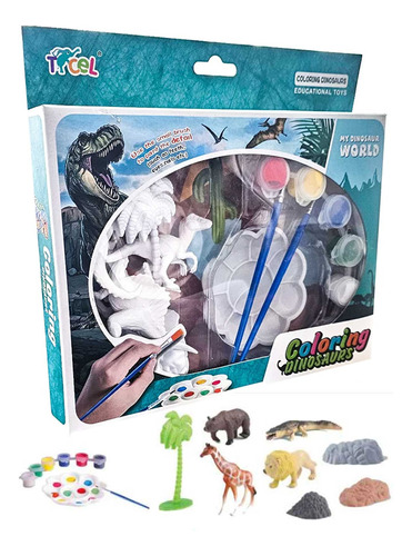 Juguete Kit  Set Didáctico Pintura Dinosaurios 3d Niños Arte