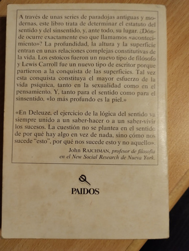 Lógica Del Sentido Gilles Deleuze (Usado)