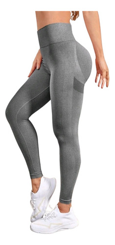 Lycra Leggings Deportivo Efecto Push Up - Gris Ref. 1020