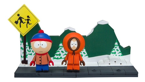 South Park Stan & Kenny Bus Stop Construction Set Mcfarlane