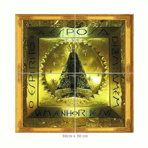 Imagem 1 de 1 de Quadro Azulejo Nossa Senhora Aparecida Do Norte