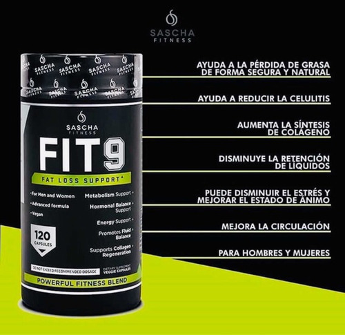 Imagen 6 de 8 de Sascha Fitness Fit 9 (120 Capsulas) Fit9 Oferta!