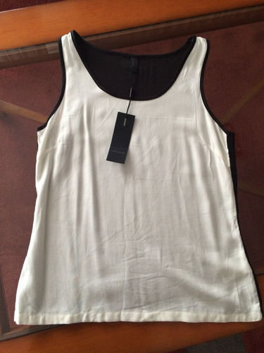 Musculosa Mujer Importada Talle S Blanca Y Negra C/ Etiqueta