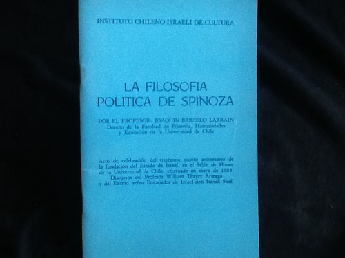 Joaauín Barceló - La Filosofía Política De Spinoza.