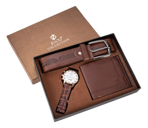 2pcs/set Reloj + Cartera Cinturón Set De Regalo Para Hombre