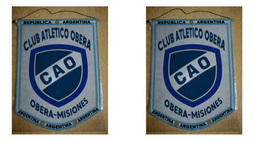 Banderin Mediano 27cm Club Atletico Obera Misiones