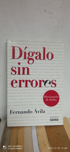 Libro Dígalo Sin Errores. Fernando Ávila