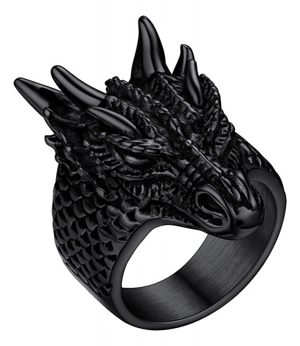 Punk Dragon Anillos Para Hombre Joyería Mitología Nórdica