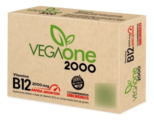 Vegaone 2000 Vitamina B12 Sublinguales X15 Comp Sintacc