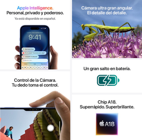 Apple Iphone 16 Plus (128 Gb) Esim Verde Azulado (Reacondicionado)