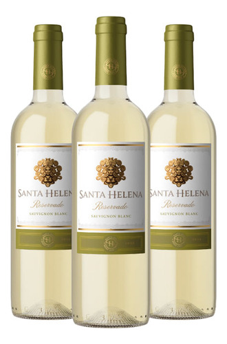 Kit Vinho Branco Santa Helena Reservado Sauvignon Blanc 750m