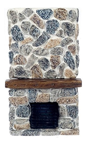 Casas Para Muñecas Y Muñecos, Chimenea De Piedra Miniatura