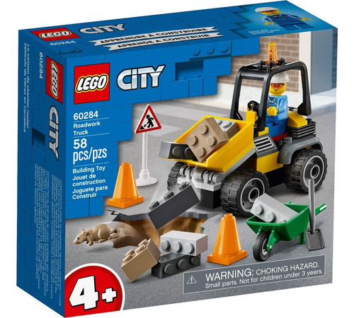 Lego City 60284 Vehiculo De Obras En Carretera Mundo Manias