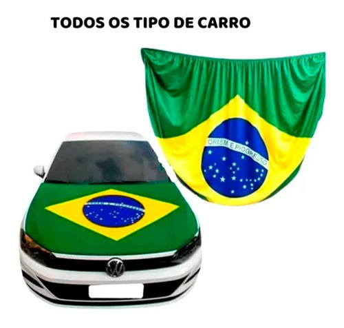 Bandeira Do Brasil Oficial Top Para Capô De Carro 100x100
