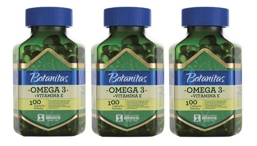 3 Omega 3 + Vitamina E 100 Cáp - Unidad a $1677