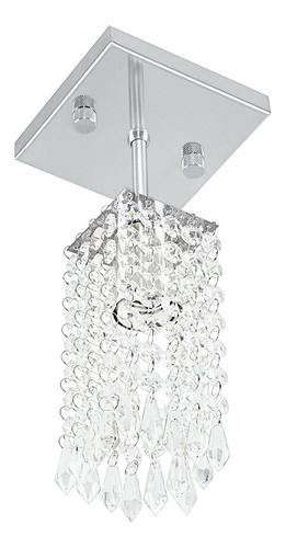 Lustre Clearcrillic Cristal Quadrado Sala Quarto Corredor